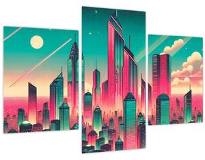 Kép – Nagyváros pop-art stílusban (90x60 cm)