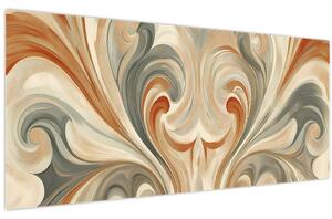 Kép - Örvények földszínekkel (120x50 cm)