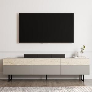 Sign TV-állvány, szürke-travertin, 180 cm
