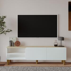 River TV-állvány, fehér-zafír tölgy, 150 cm
