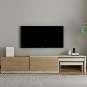 Nest TV-állvány, travertin-meleg tölgy, 180 cm