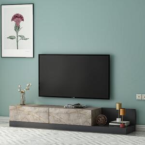 Major TV-állvány, gordion márvány-antracit, 180 cm