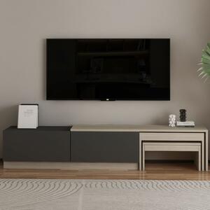 Nest TV-állvány, travertin-antracit, 180 cm