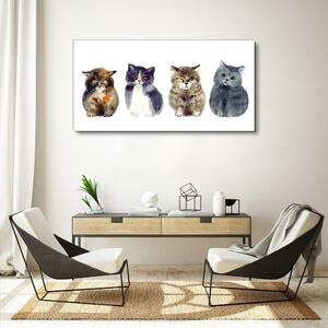 Vászonkép Állatok akvarell macskák