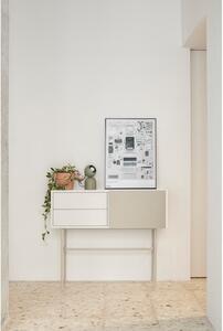 Bézs-krémszínű konzolasztal 35x110 cm Nube – Teulat