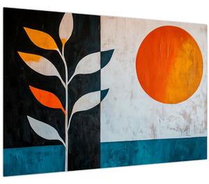 Kép - Növény és nap absztrakciója (90x60 cm)