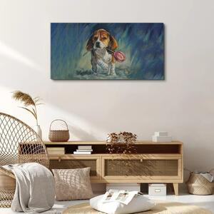 Vászonkép Absztrakt állat kutya virág