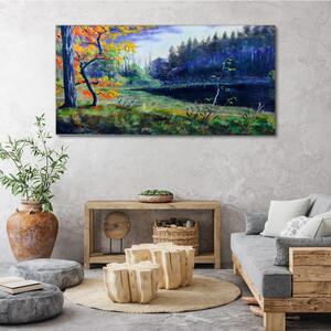 Vászonkép Absztrakt fa tó