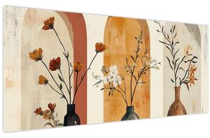 Kép - Vázák boltívekben (120x50 cm)