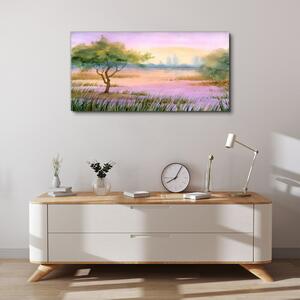 Vászonkép Akvarellek fa víz