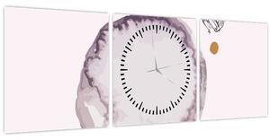 Kép - Lila minimalizmus N⁰4 (órával) (90x30 cm)