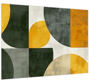 Kép - Olívazöld absztrakció (70x50 cm)