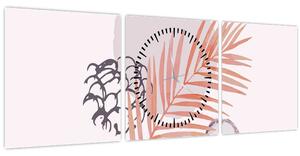 Kép - Lila minimalizmus N⁰3 (órával) (90x30 cm)