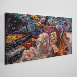 Vászonkép Zongora zenei dobok