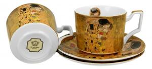 Porcelán teáscsésze szett - 270ml - Klimt: A csók