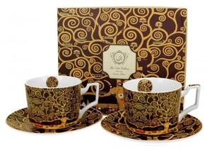 Porcelán teáscsésze szett - 270ml - Klimt: Életfa