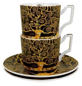 Porcelán kávéscsésze szett - 110ml - Klimt: Életfa