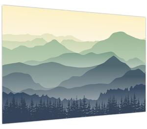 Kép - Forest Mountain (90x60 cm)