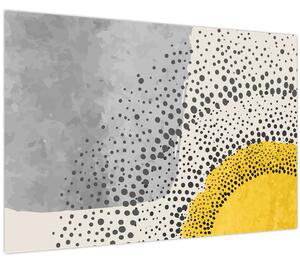 Kép - N⁰3 strand absztrakt festménye (90x60 cm)