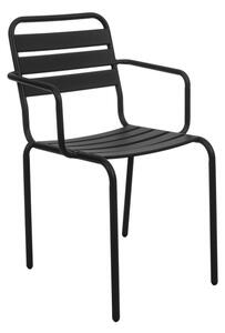 VICTOR acél kerti szék fekete színben