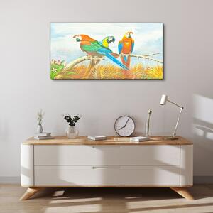 Vászonkép Állati madarak papagáj felhők