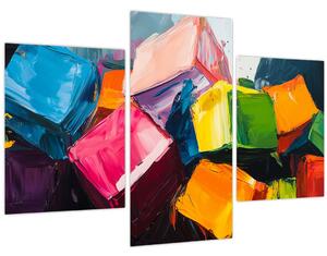 Kép - Színes kockák (90x60 cm)