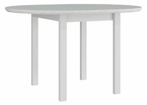 Asztal Victorville 107, Fehér, 76cm, Hosszabbíthatóság, Természetes fa furnér, Váz anyaga, Részben összeszerelt, Bükkfa