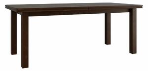 Asztal Victorville 108, Sötét barna, 76x100x200cm, Hosszabbíthatóság, Természetes fa furnér, Váz anyaga, Részben összeszerelt, Bükkfa