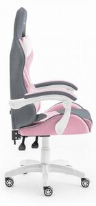 Rainbow gamer szék Pink Gray Mesh