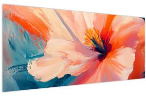 Kép - Festett virág (120x50 cm)
