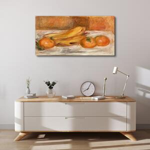 Vászonkép Narancssárga gyümölcs banán