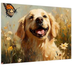 Kép - Boldog kutyus (70x50 cm)