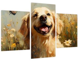 Kép - Boldog kutyus (90x60 cm)