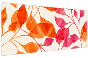Kép - Narancssárga levelek (120x50 cm)