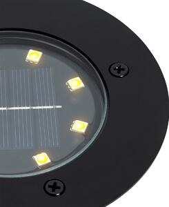 6 db földi spotlámpa készlet, fekete, LED IP65 Solar - Terry