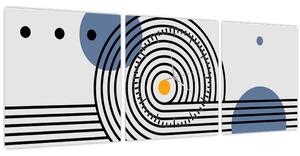 Kép - Minimalista absztrakció N⁰1 (órával) (90x30 cm)