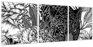 Kép - Egzotikus kert (órával) (90x30 cm)