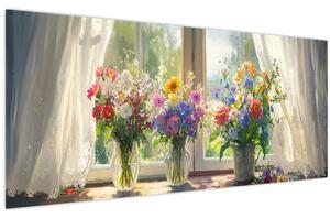 Kép - Csokor az ablaknál (120x50 cm)