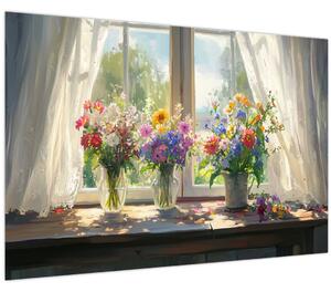 Kép - Csokor az ablaknál (90x60 cm)