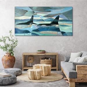 Vászonkép Absztrakt bálna állat