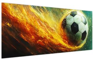 Kép - Focilabda repülés közben (120x50 cm)
