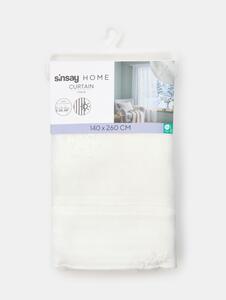 Sinsay - Félátlátszó függöny behúzószalaggal hímzett hópelyhekkel - fehér