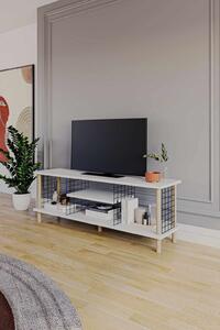TV-állvány, fehér, 120 cm – Peka-0048