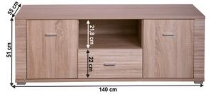 KONDELA TV asztal/szekrény typ 13, sonoma tölgy, GRAND