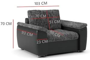 MARLENE fotel, 103x70x93, lawa 17/soft 11