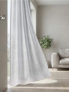 Sinsay - Zsákvászon függöny szalaggal jacquard mintával - világos szürke