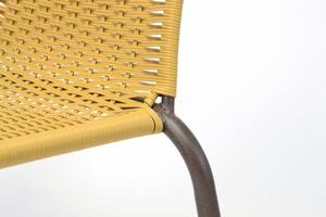 Kerti rattan székek BISTRO 4 db - világos barna
