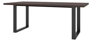 Asztal Austin K104, Fekete, Sötét tölgy, 76x100x200cm, Laminált forgácslap, Fém
