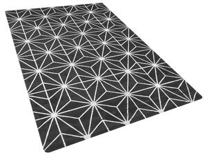 Fekete szőnyeg geometrikus mintával 160 x 230 cm SIBEL