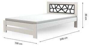 KOSMA egyszemélyes tömör fa ágy 120x200 - fehér